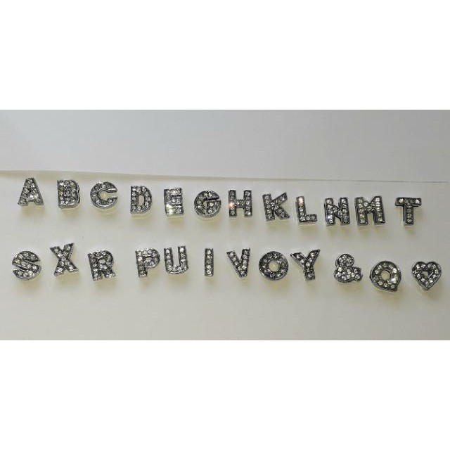 Mặt Chữ Cái Đính Đá Làm Vòng Tay Hoặc Dây Chuyền