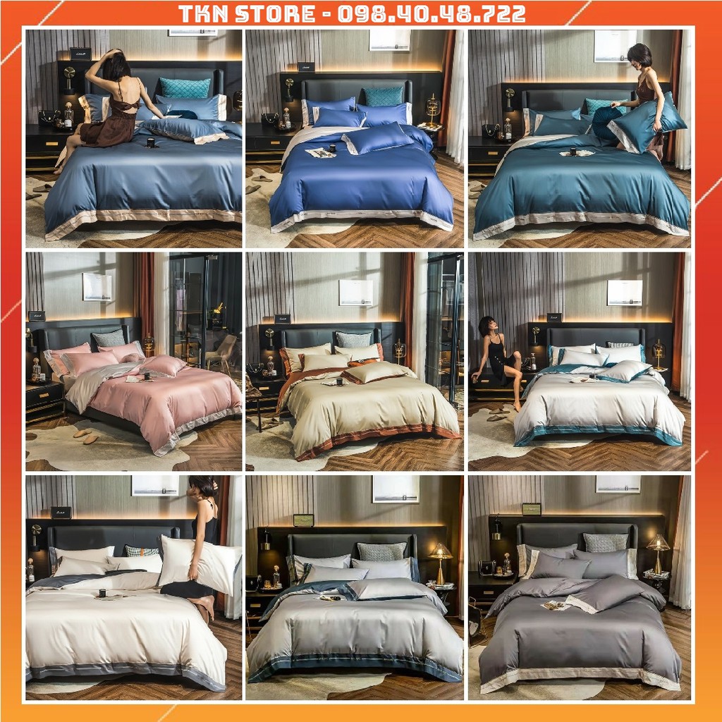 Bộ chăn ga gối lụa MRS phối tinh tế mát mềm giá rẻ