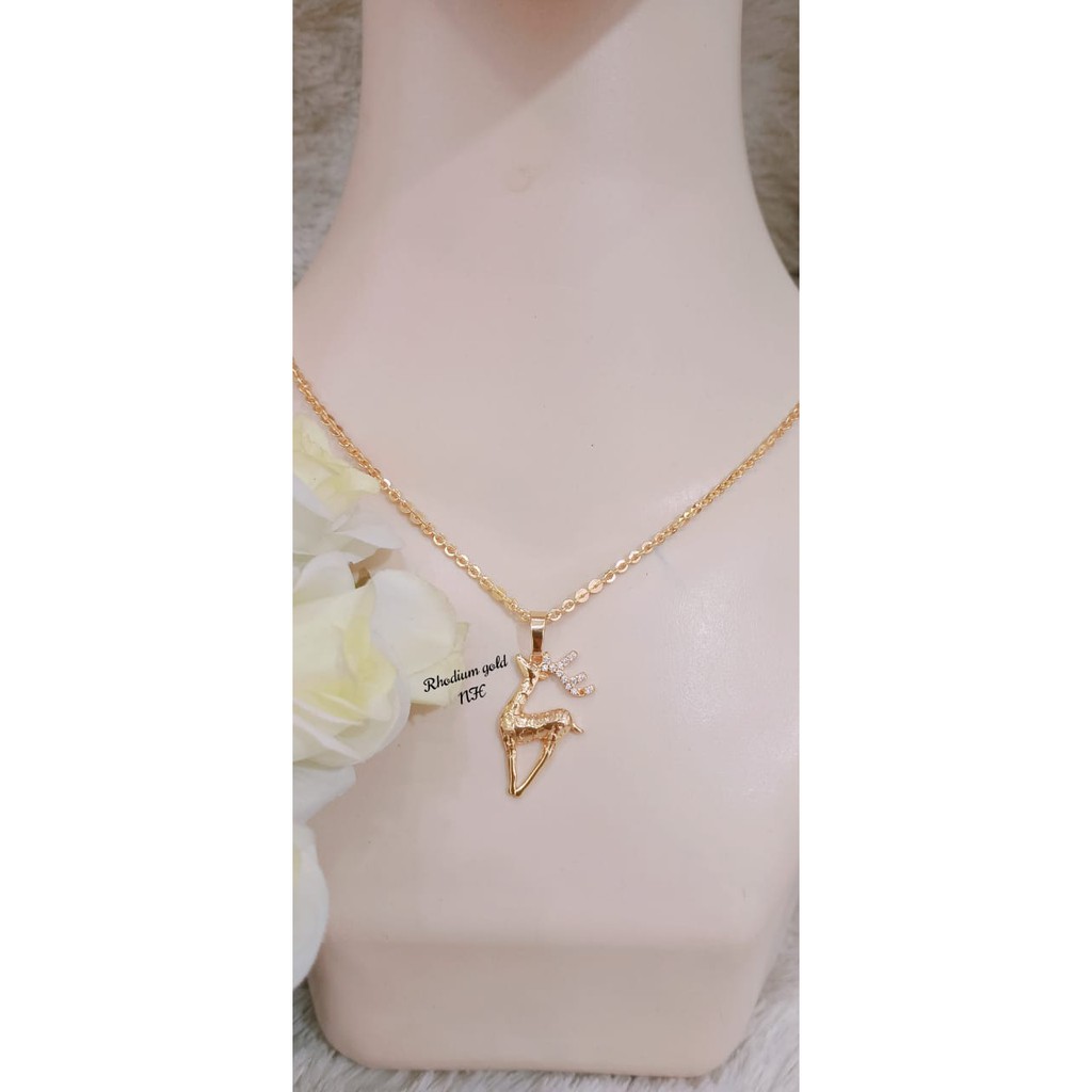 Dây chuyền xi mạ vàng 24K mặt hình con nai
