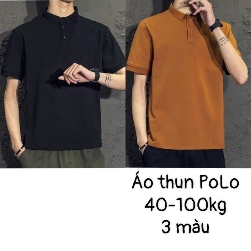 40-100kg Áo Polo/áo cá sấu nam nữ Sói Store bigsize 3 màu