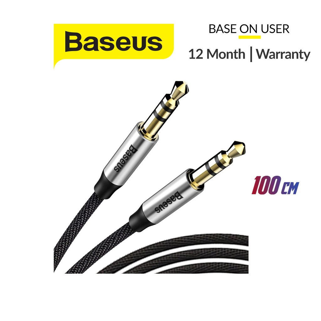 Dây cáp âm thanh Baseus m30 chất lượng cao AUX Audio 3.5mm dài 50cm/100cm