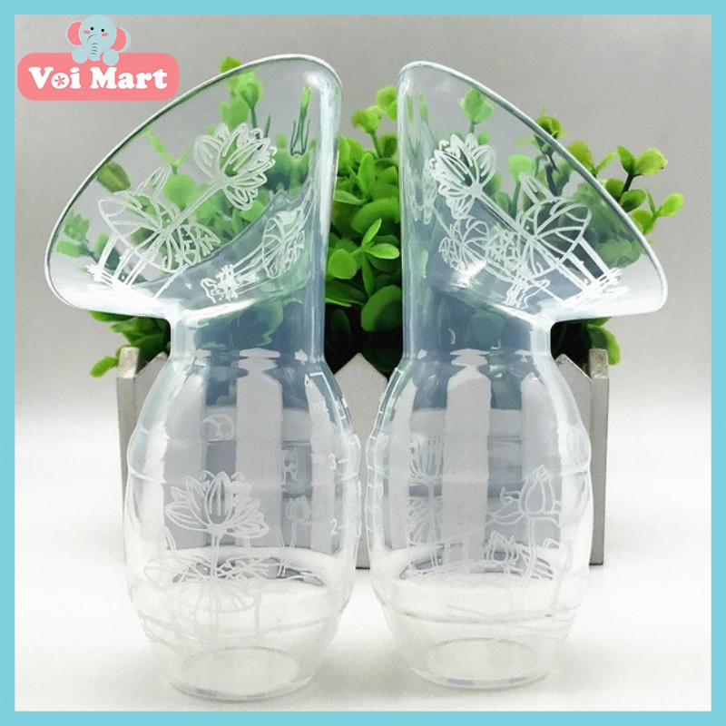 ⚡️𝐅𝐑𝐄𝐄 𝐒𝐇𝐈𝐏⚡️ Cốc Hứng Sữa Rảnh Tay Silicon Siêu Mềm Kèm Nắp Đậy Và Đế Chống Đổ 🩸
