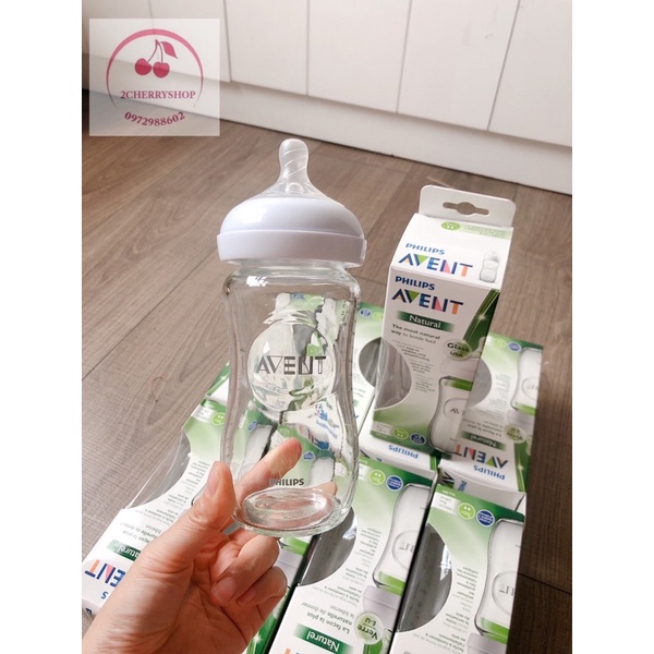 Bình Sữa Philip Avent thuỷ tinh 240ml (chính hãng)