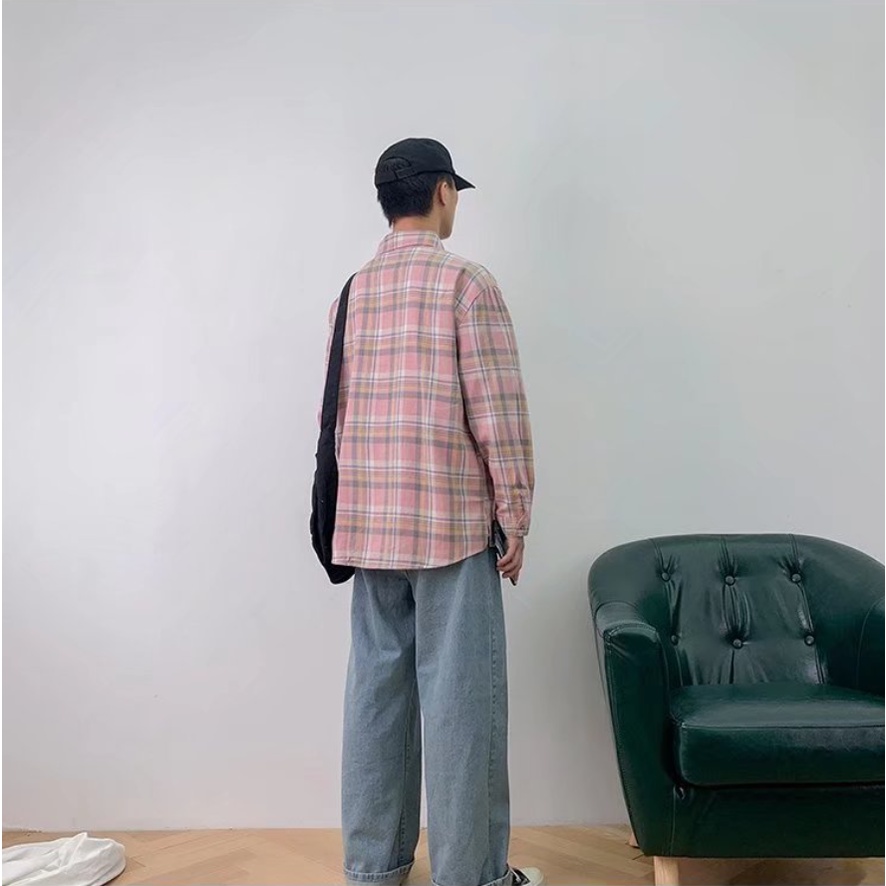 áo sơ mi nữ unisex áo sơ mi nam from rộng lụa áo sơ mi caro nam bông phong cách Hàn Quốc sơ mi nữ form rộng áo sơ mi caro nam thời trang áo sơ mi caro nữ