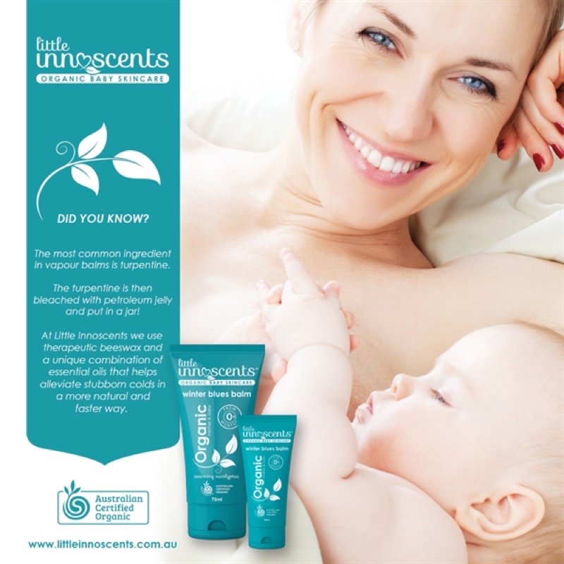 Dầu Bôi Ấm Ngực Cho Bé Winter Blues Balm Organic 75Ml