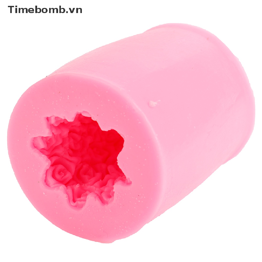 Khuôn Silicone Làm Nến Hình Hoa Hồng 3D