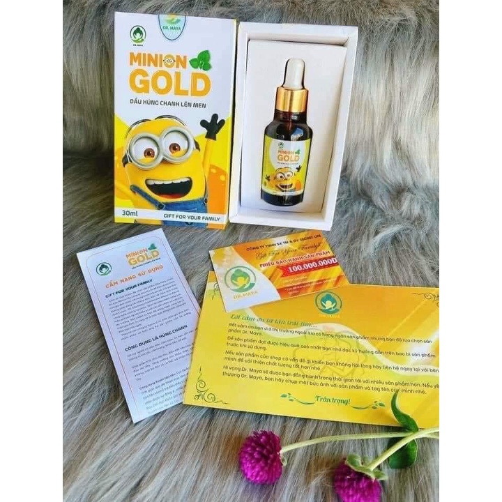 Dầu húng chanh Minion Gold chính hãng Dr.Maya hỗ trợ bé giảm ho, tiêu đờm, tăng đề kháng