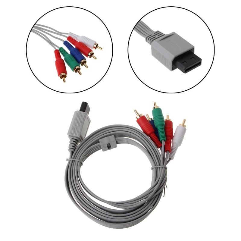 Cáp ChuyểN ĐổI 1 8m 1080P HDTV AV o 5RCA Cho MáY Chơi Game Wii