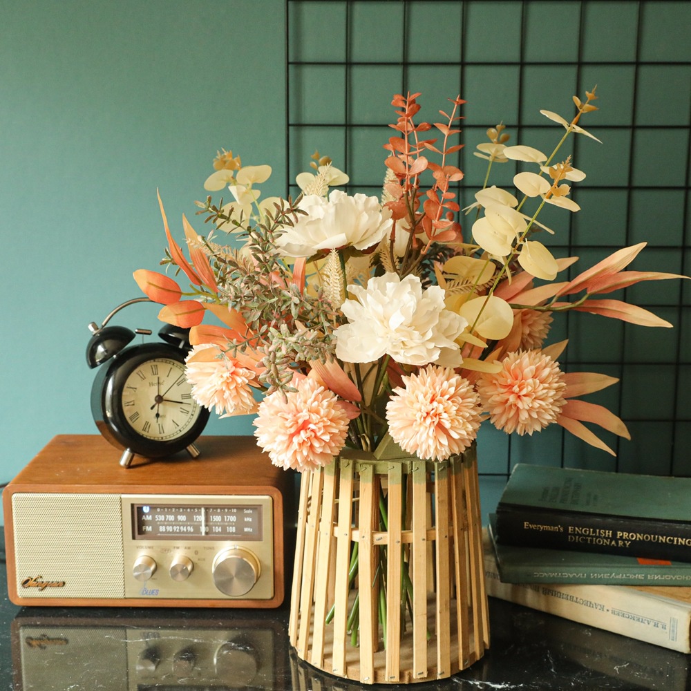 Hoa cúc giả cúc pansy 1 cành 3 bông trang trí nhà cửa, quán cafe, decor phòng, phụ kiện chụp ảnh - Endy Shop