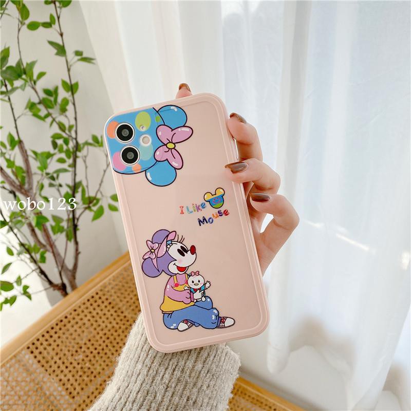 Ốp Điện Thoại Dày Chống Va Đập In Hình Chuột Mickey Minnie Cho Iphone 11 Pro Xr Xmax