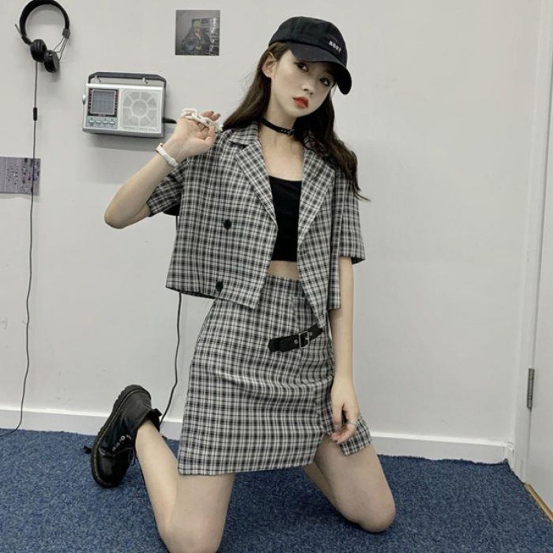 set vest caro dễ thương (hàng qc) V11