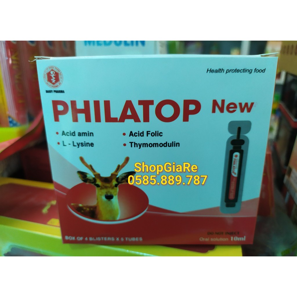 Philatop New Dùng cho bé biếng ăn chậm lớn, giúp bé thông minh, phát triển nhanh hop 20 ong