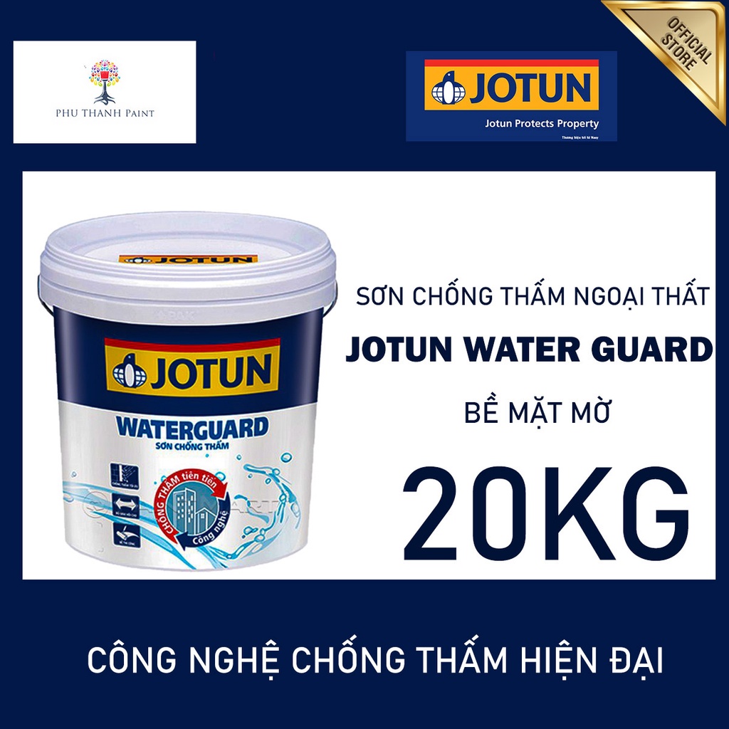 Sơn nước chống thấm ngoại thất - Cao cấp - Jotun WaterGuard - Bề mặt mờ - 20kg