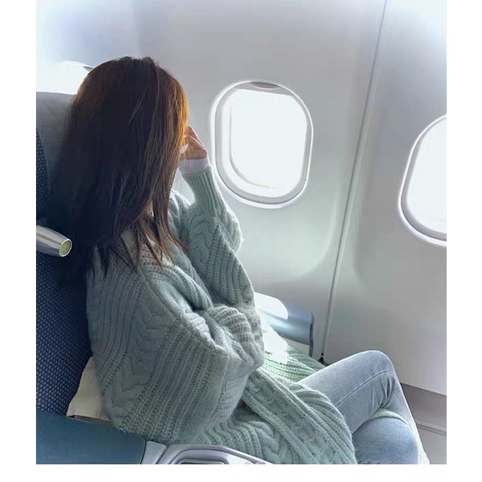 Áo len cổ điển, áo len cardigan áo dài tay mẫu thu đông cho nữ rộng rãi