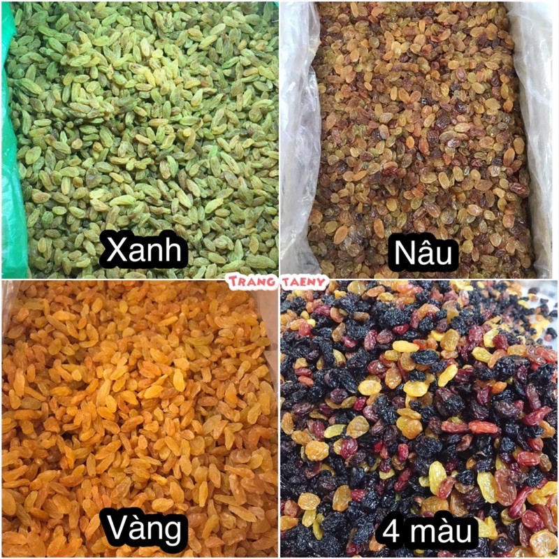 Nho khô Ấn Độ Raisin các màu 500g