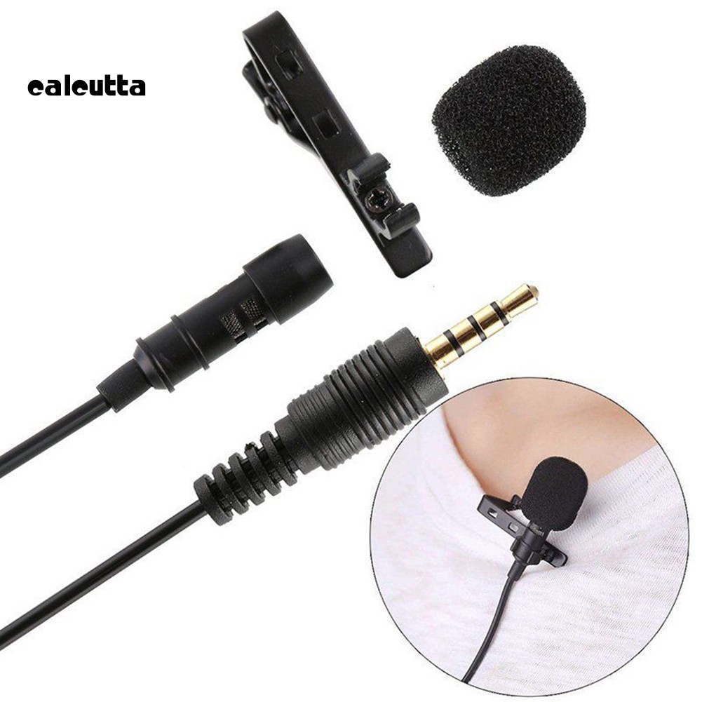【Ready stock】3.5mm Clip-on Lapel Microphone Hands Free Wired Condenser Mini Lavalier Mic
