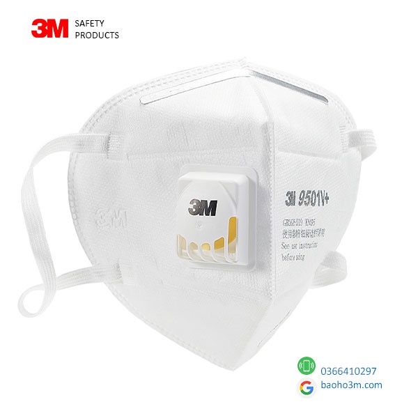 [LẺ 1 CÁI] khẩu trang 3M 9501V+quai chun đeo qua tai- tiêu chuẩn KN95 chống bụi mịn PM2.5, chống dịch | BigBuy360 - bigbuy360.vn