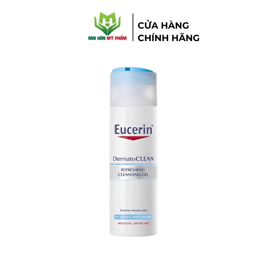 Gel rửa mặt dành cho da nhạy cảm - Eucerin Dermato Clean Refreshing Cleansing Gel 200ml