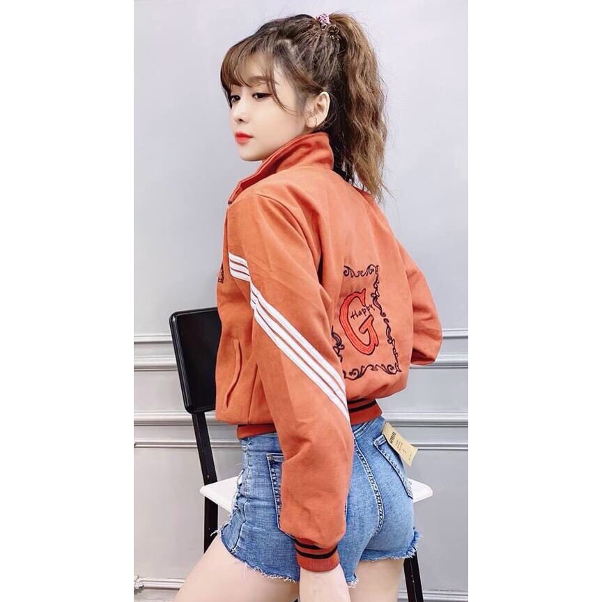 Áo khoác Nữ dù 2 lớp form ôm eo, phối cánh tay in hình ấn tượng - Hot trend | BigBuy360 - bigbuy360.vn