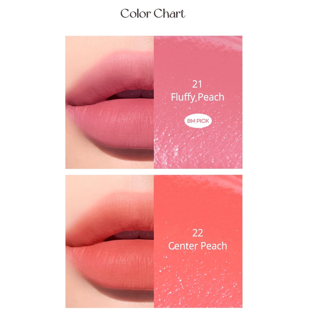 Son Ink  Airy 21 Fluffy Peach Hồng Tím Nhẹ Kem Lì Peripera Ink Airy Velvet Lip Tint Mới Nhất 4ML