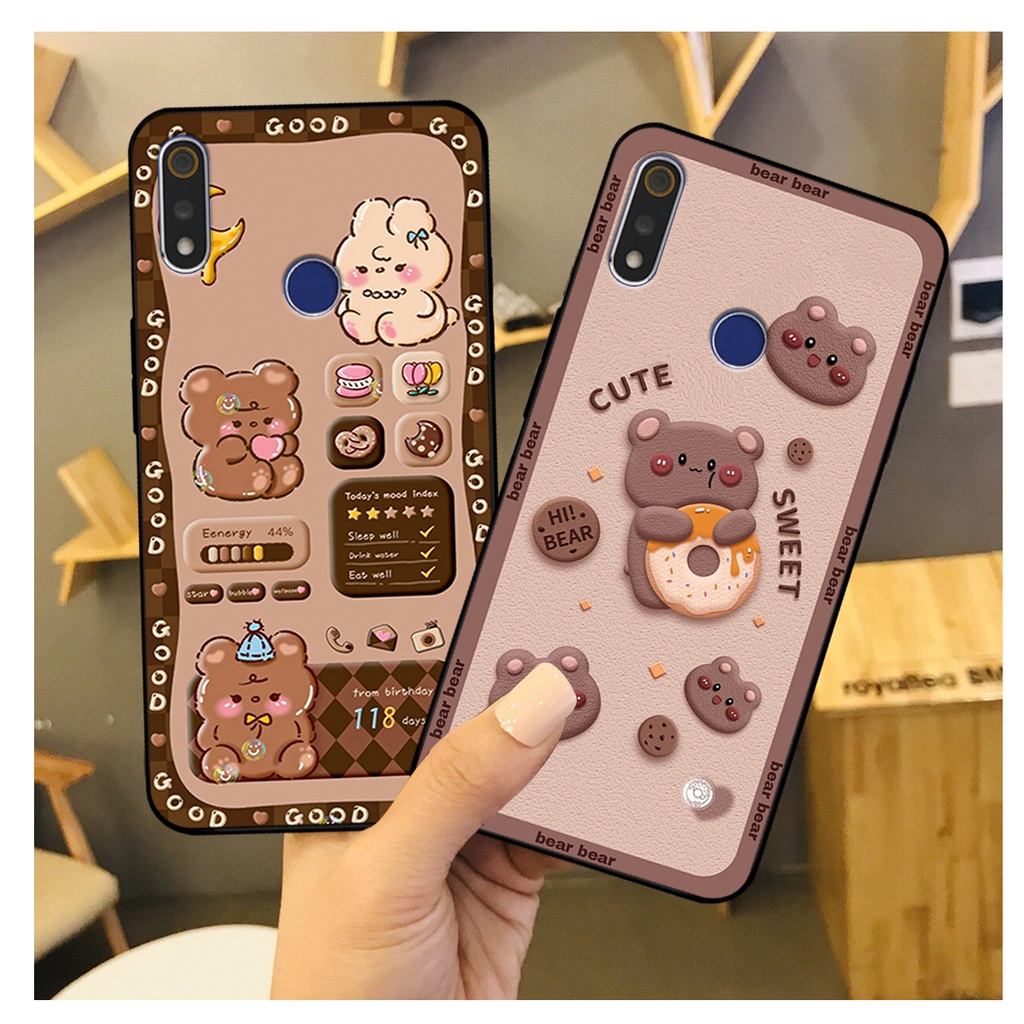 Ốp lưng Realme 3 / 3 Pro in hình gấu bear dễ thương, bền đẹp