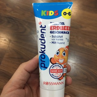 Kem đánh răng cho bé nuốt được Prokudent nội địa Đức