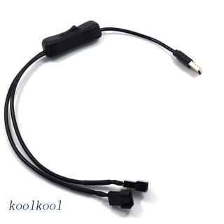 Dây Cáp Kết Nối Quạt Tản Nhiệt CPU 40cm / 15.75in Chuyển Đổi Cổng USB Sang 3 Chấu PWM 5V