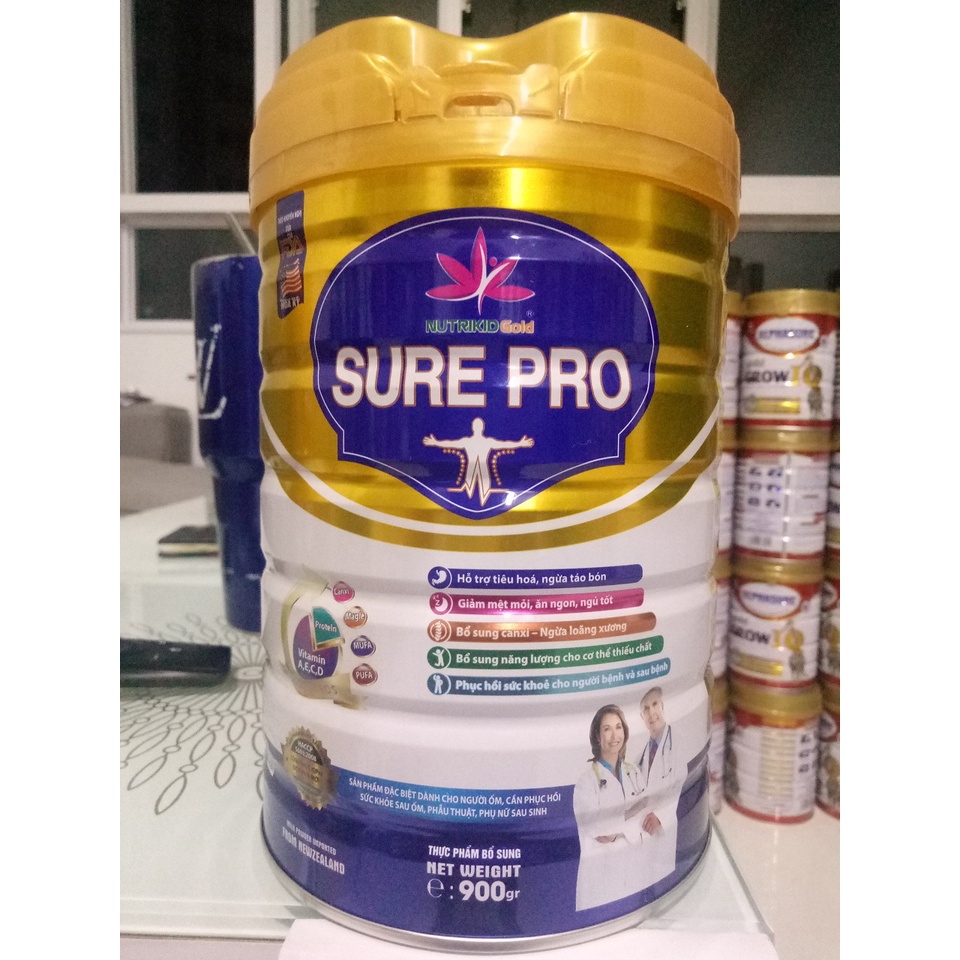 Sữa phục hồi sức khỏe cao cấp Nutrikidgold Sure Pro 900g - PHỤC HỒI SỨC KHỎE CHO NGƯỜI BỆNH VÀ SAU BỆNH