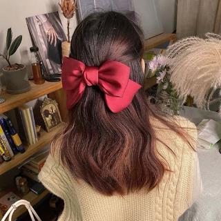 Kẹp Tóc Nơ Lụa Satin Phong Cách Hàn Quốc Dành Cho Nữ