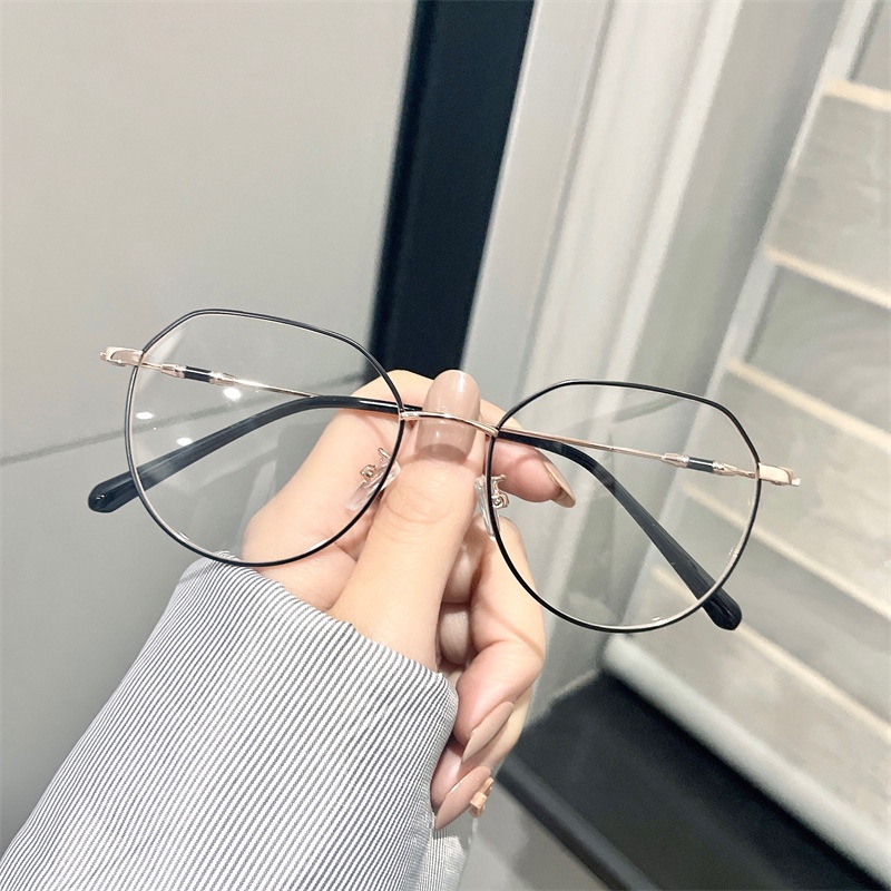 Gọng Kính Cận Kim Loại Form Đa Giác E818