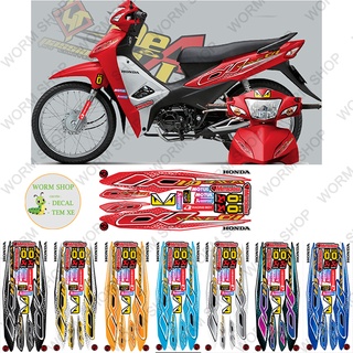 Tem rời Wave Alpha 110 ( Đời 2017 - 2021) Nhiều lựa chọn màu sắc - Tem 3 lớp chống phai màu