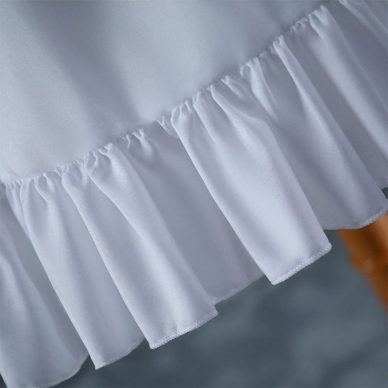 Youyo Vòng Một Vòng Tay Ngắn Viền Bèo Nhún Eo Co Giãn Hóa Trang Lolita Cho Cô Dâu Trong Ngày Cưới G