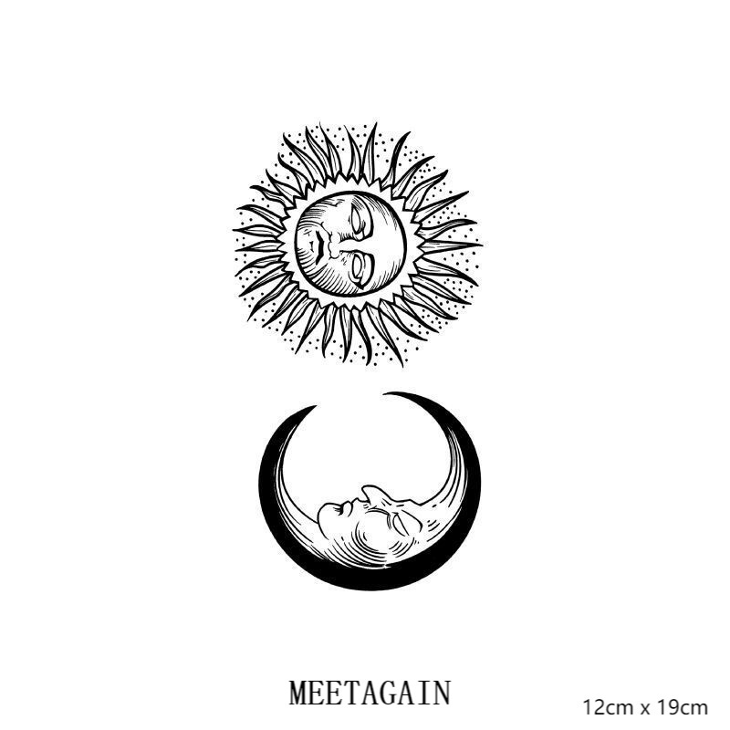 Hình xăm dán tạm thời ma thuật 12cm x 19cm chống thấm nước đến 15 ngày xl-036