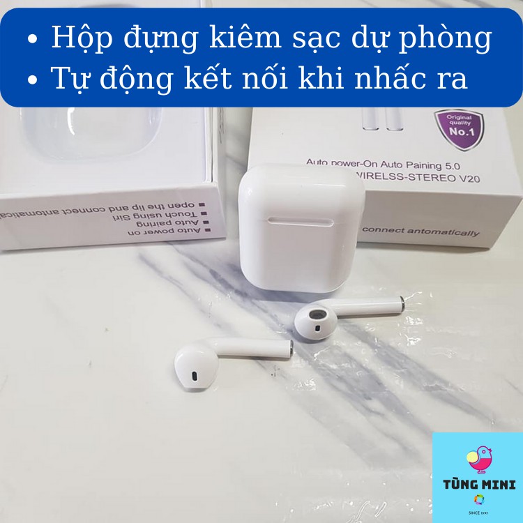 Tai Nghe Bluetooth Không Dây Điều Khiển Cảm Ứng 5.0 Dùng Cho IPhone/ Samsung/ Oppo Tùng Mini 328 | BigBuy360 - bigbuy360.vn