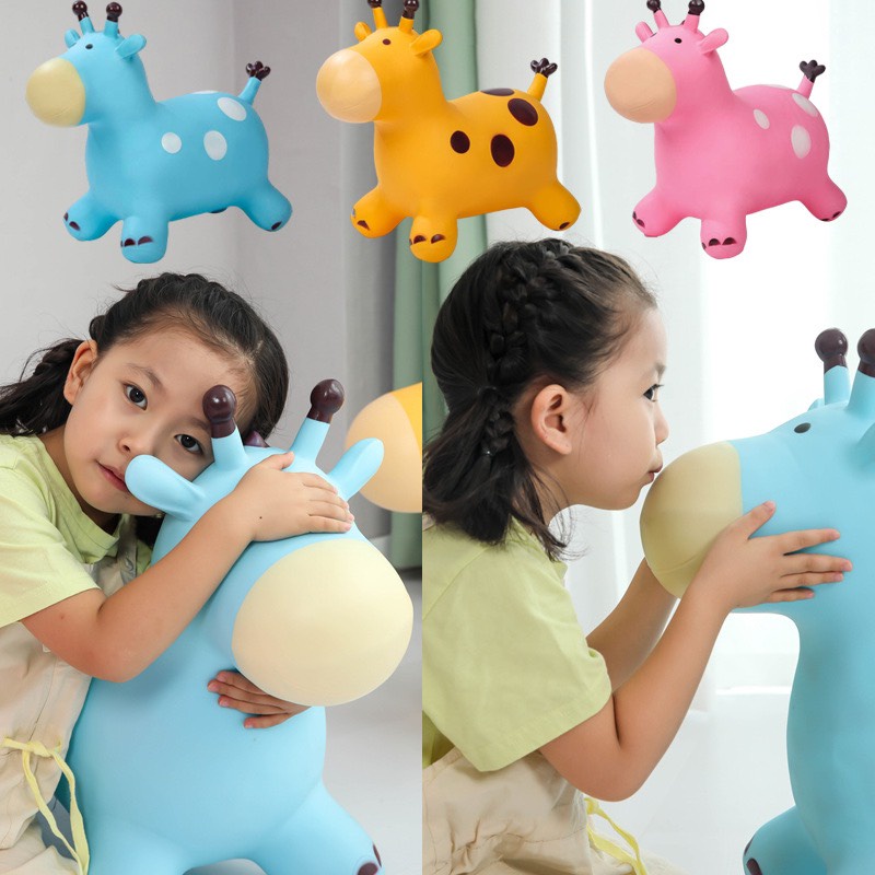 Đồ chơi Thú nhún bơm hơi cao cấp có nhạc Nội Địa Cao Cấp, Chính Hãng