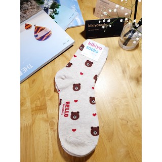 Tất vớ nữ cổ cao hình thú cute Kikiya cao cấp Hàn Quốc W-C-042 (Chính Hãng)