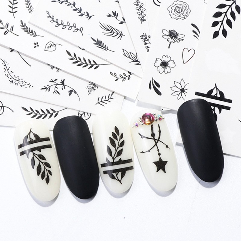 [Hàng mới về] Set 29 sticker họa tiết xinh xắn kiểu bóng nước trang trí móng nghệ thuật