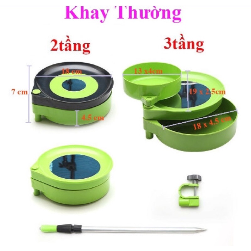 Khay Đựng Mồi Câu Đài Câu Đơn Đầy Đủ Phụ Kiện HPK-4