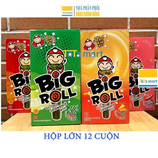 hsd 09 2023 Hộp 12 cuộn Rong biển ăn liền Cậu Chủ TaoKaeNoi BIG ROLL, 3g