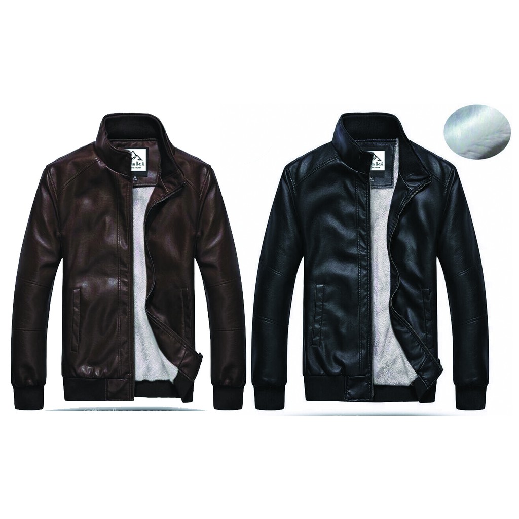 Áo khoác nam Áo khoát nam da lót lông bo thun cao cấp chuẩn shop full size