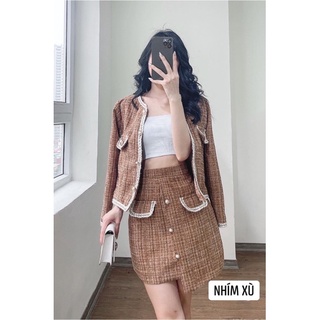 Set dạ tweed đủ màu hàng đẹp