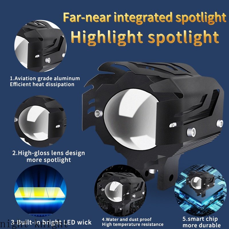 Đèn LED Mắt Cá Mini Ánh Sáng Trắng / Vàng Tiện Dụng Cho Xe Hơi / Xe Máy
