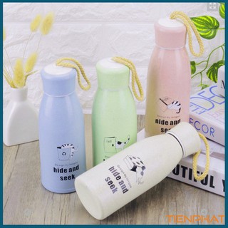 Bình Đựng Nước Lúa Mạch - Bình nước ruột thủy tinh 350ml (có ảnh thật)