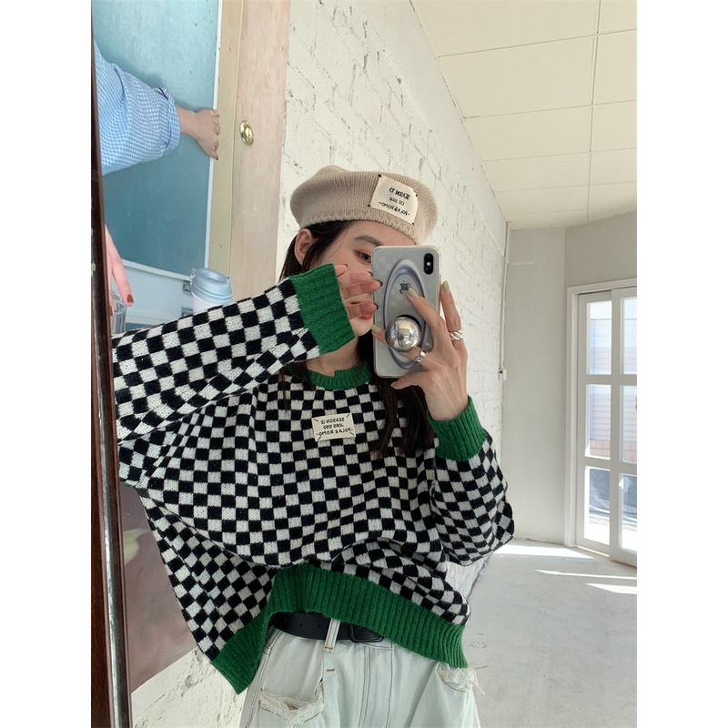 NRVP Áo Sweater Dệt Kim Dài Tay Thiết Kế Mới Thời Trang Theo Phong Cách Hàn Quốc Cho Nữ