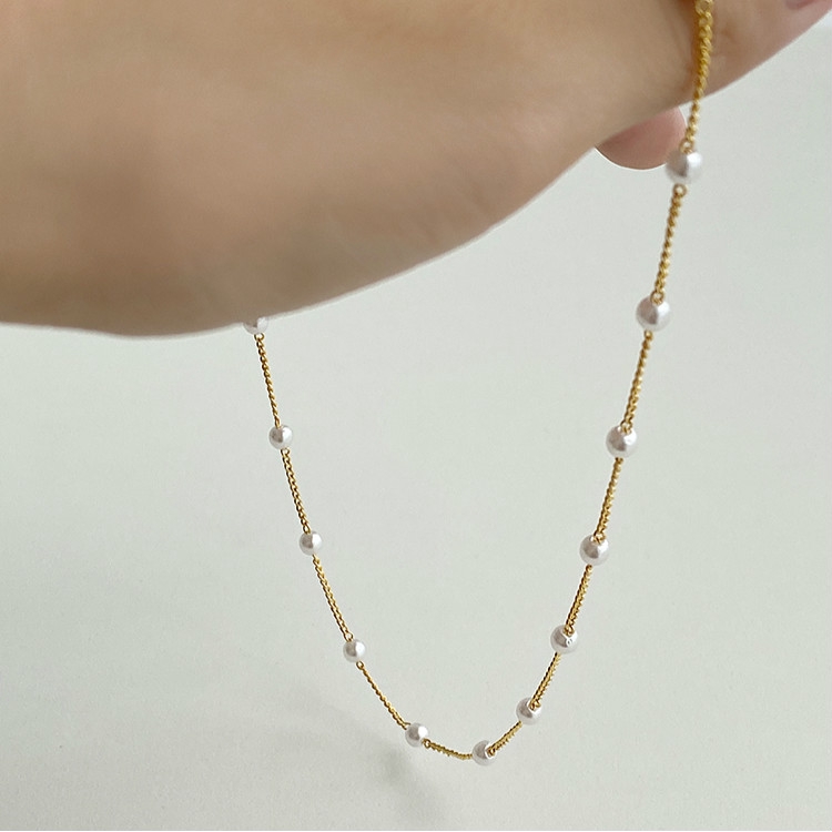 Vòng Cổ Choker Đính Ngọc Trai Thời Trang