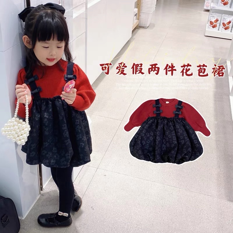 VÁY LEN TAY BỒNG CHO BÉ GÁI