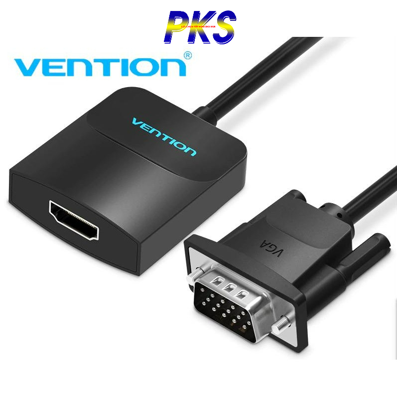 Bộ chuyển VGA to HDMI 1080P có AUDIO hỗ trợ nguồn DC 5V cao cấp VENTION ACNBB
