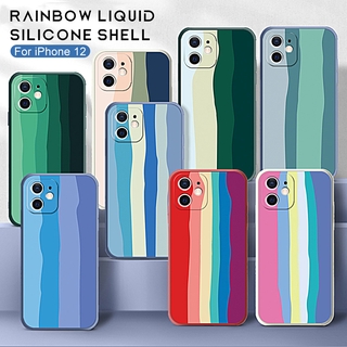 Ốp Lưng Silicone Họa Tiết Hình Cầu Vồng Thời Trang Cho Iphone 11 / 11 Pro / 11 Pro Max / 12 / 12 Mini / 12 Pro / 12 Pro Max
