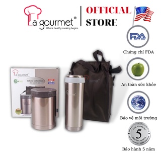 Bộ bình giữ nhiệt La gourmet Sakura 350ml + 580ml có túi (bảo hành 5 năm) - 302595