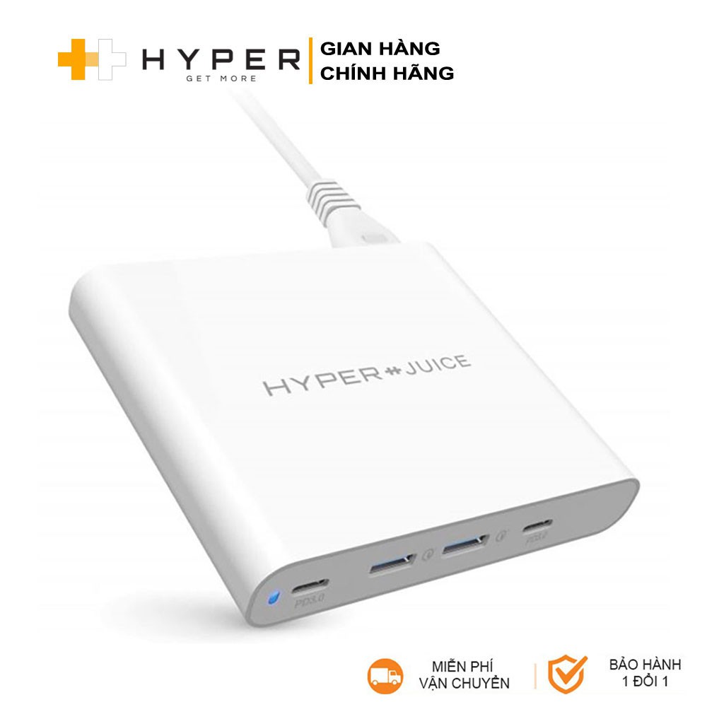 Sạc đa cổng Macbook HyperJuice 87W/96W dual USB-C/USB-A QC3.0 PD 87W - 2C2A